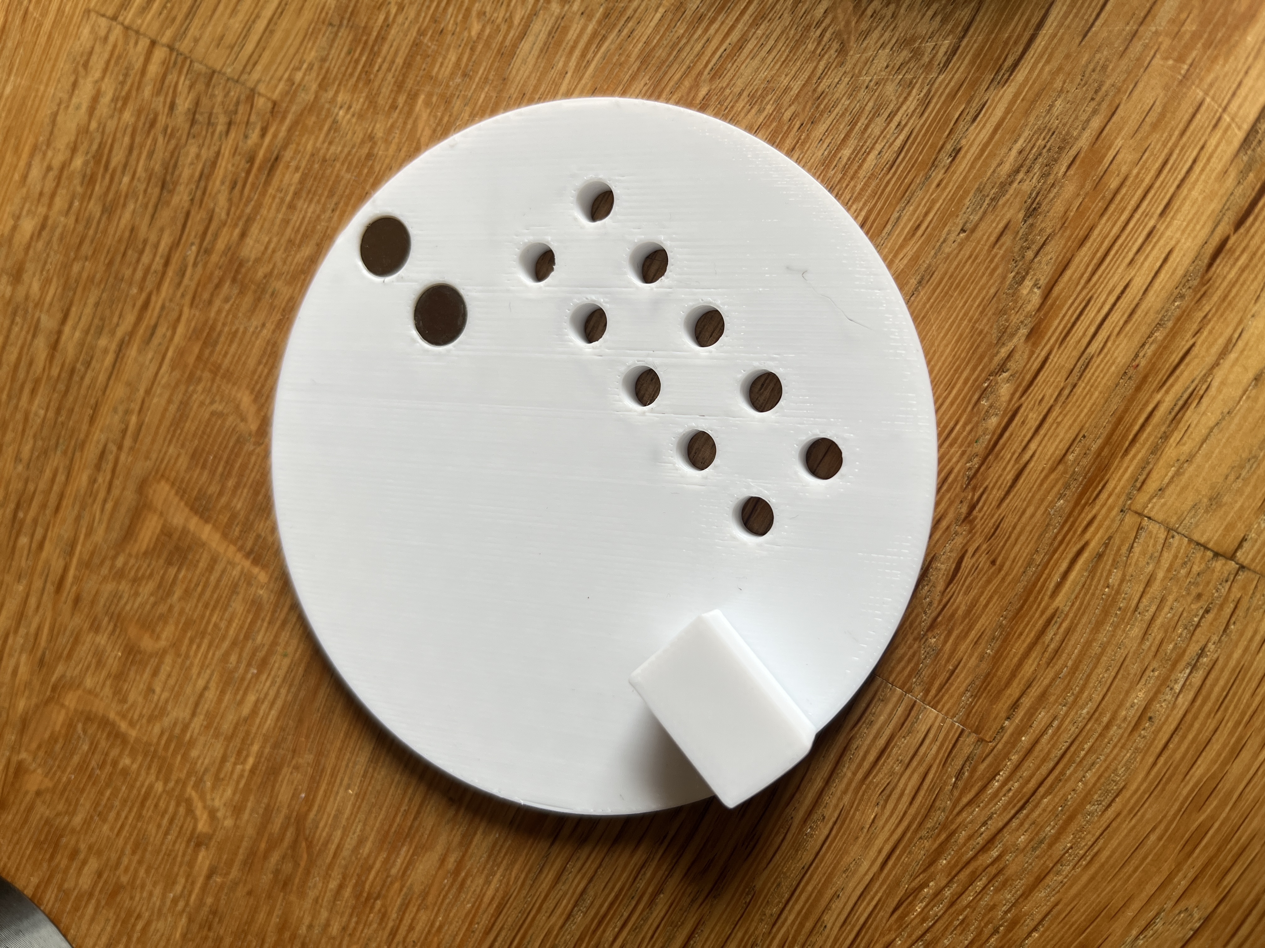 Detail of the custom case lid