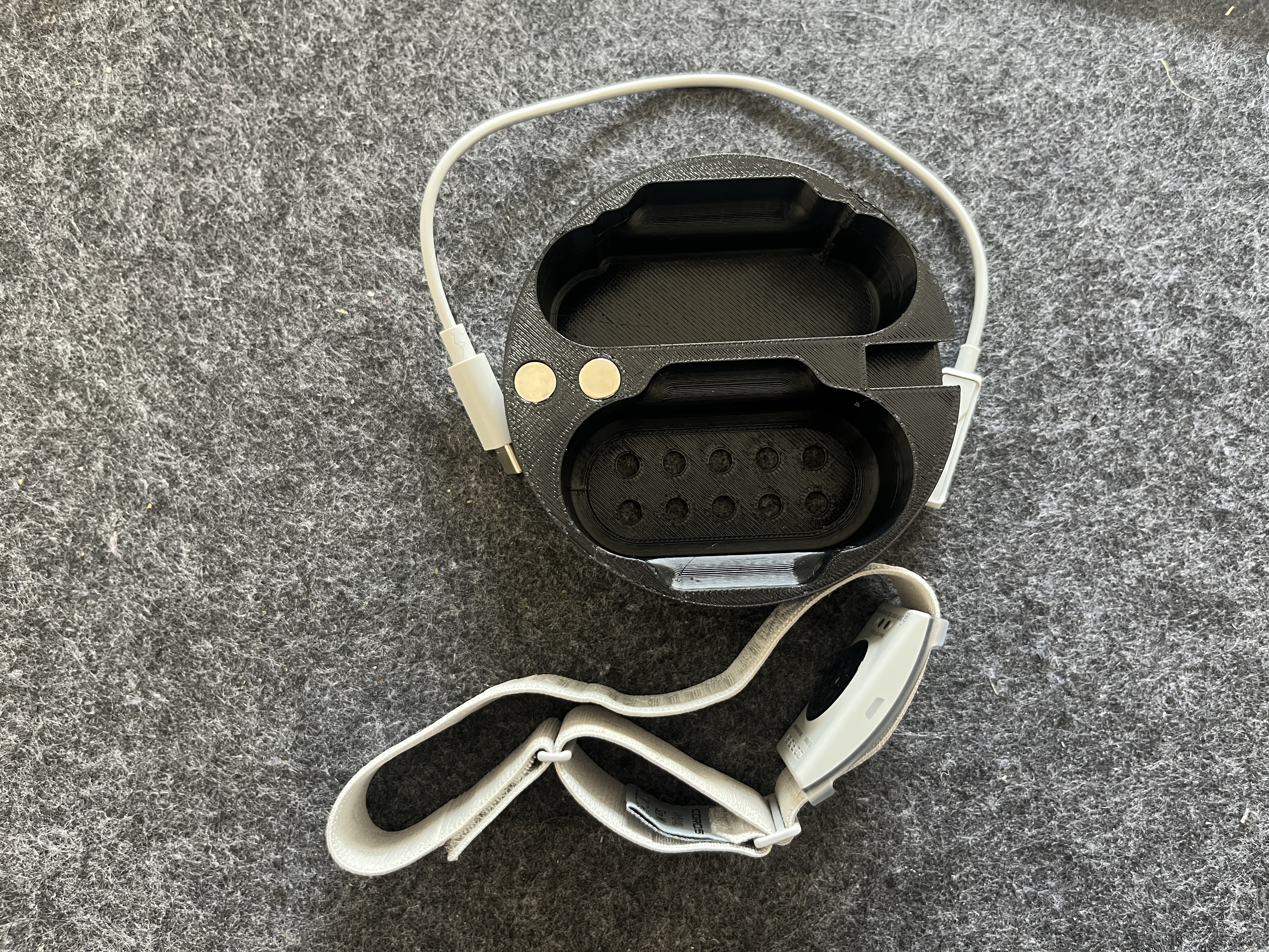 Outside of the custom COROS heart rate monitor case